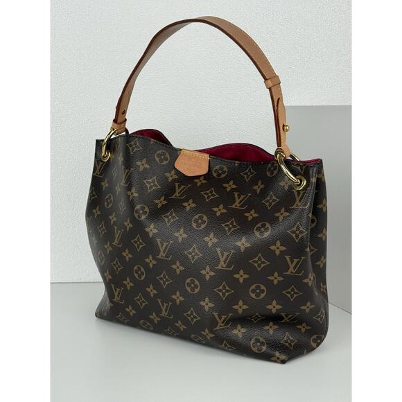 Louis Vuitton Graceful PM MNG Pivoine Brown Coated Canvas Pink Lining L2 - Picture 1 of 14